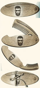 Peine de madera de bolsillo