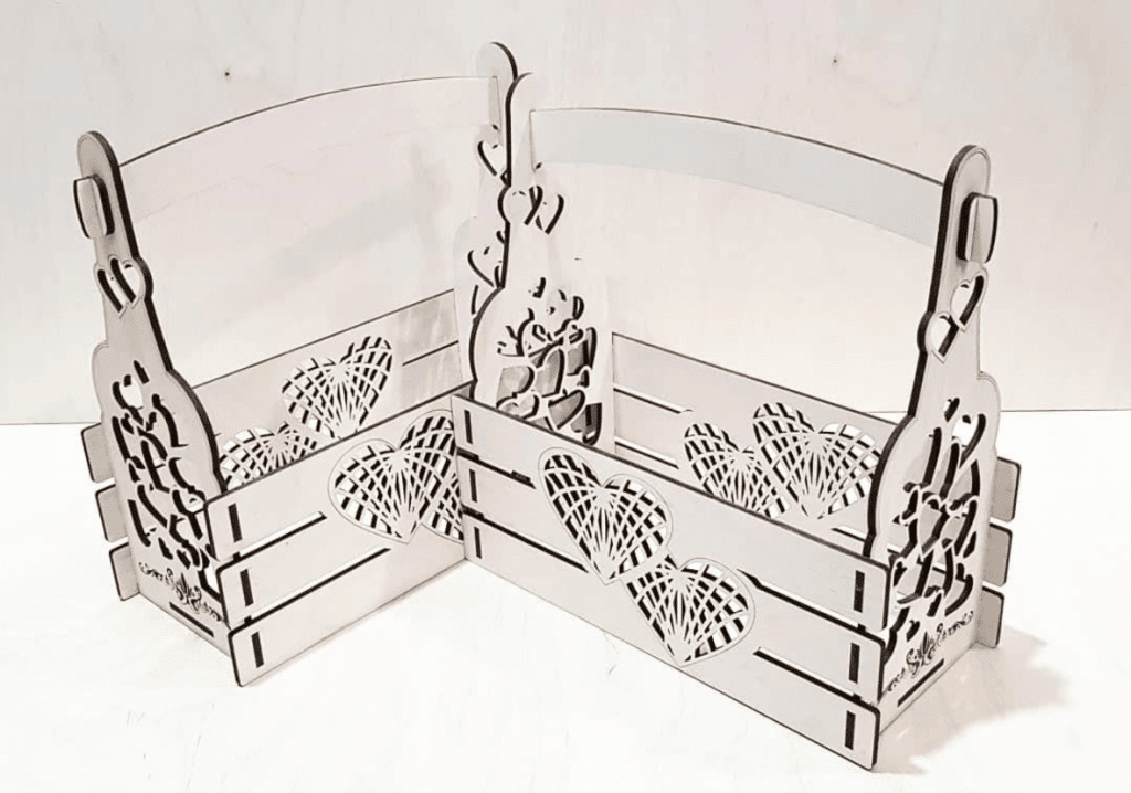 Cajas para botellas «Corazón» — vector para corte CNC