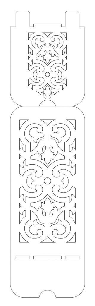Portacelular calado — vector para corte CNC