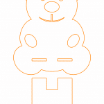 Portacelular "Oso" - Vector descarganle para corte CNC y grabado laser gratis | Stanser