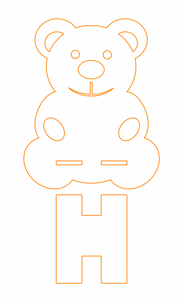 Portacelular «Oso» — vector para corte CNC