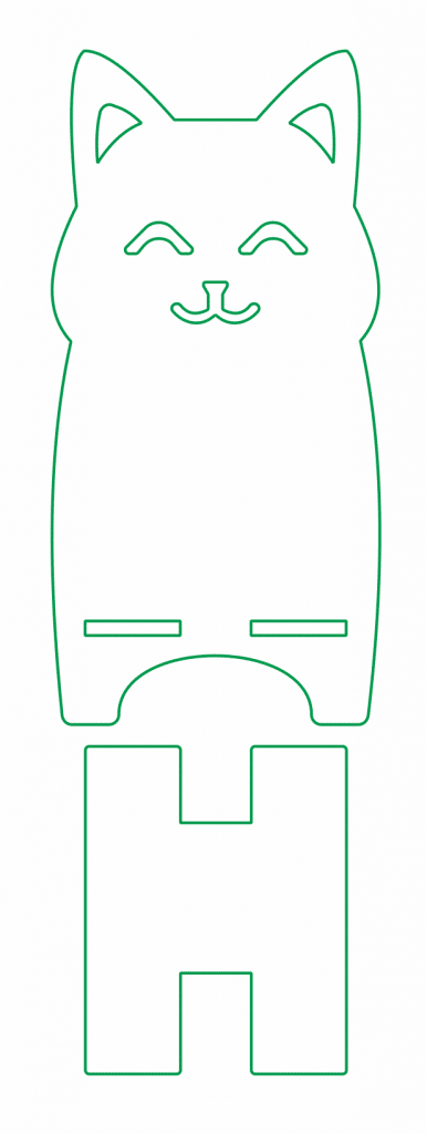 Portacelular Gato — vector para corte CNC