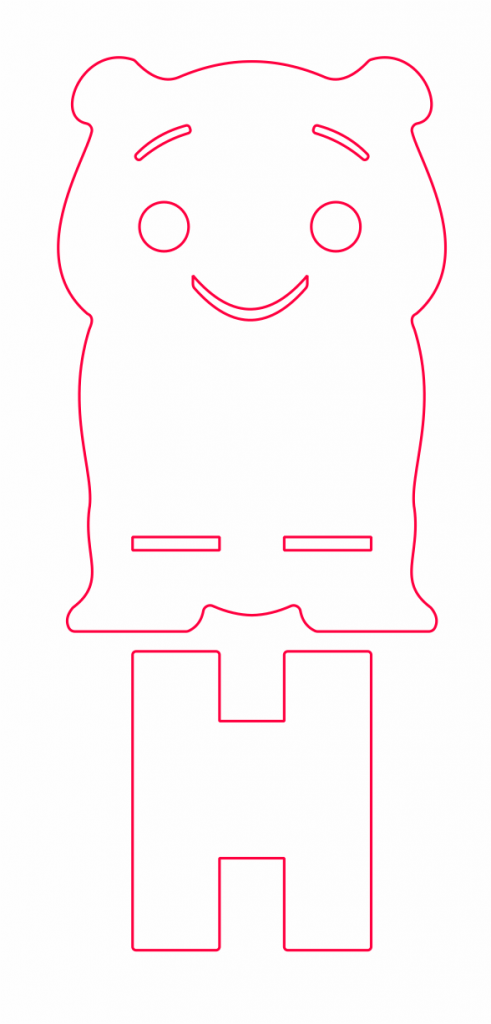Portacelular «Carita» — vector para corte CNC