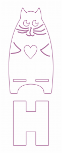 Portacelular Gato con corazón