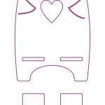 Portacelular Gato con corazón - Vector descarganle para corte CNC y grabado laser gratis | Stanser