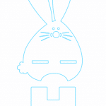 Portacelular conejo - Vector descarganle para corte CNC y grabado laser gratis | Stanser