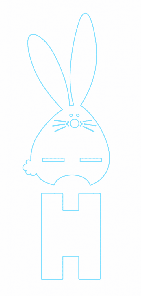 Portacelular conejo — vector para corte CNC