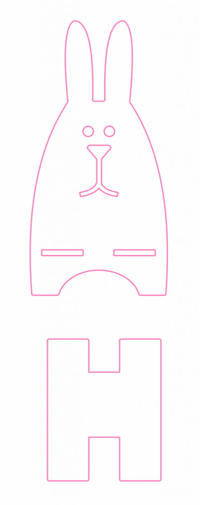 Portacelular conejo 2 — vector para corte CNC