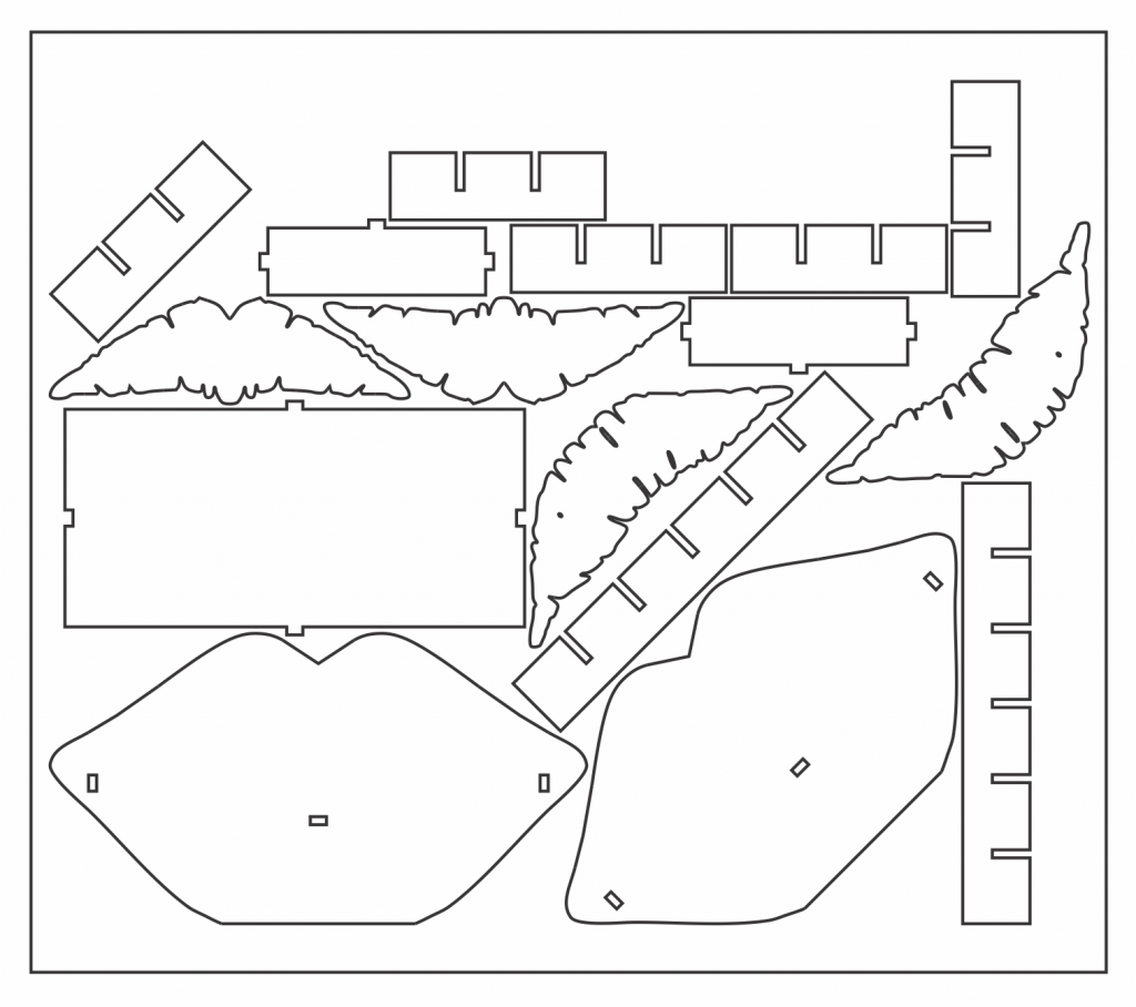Caja para  labiales — vector para corte CNC