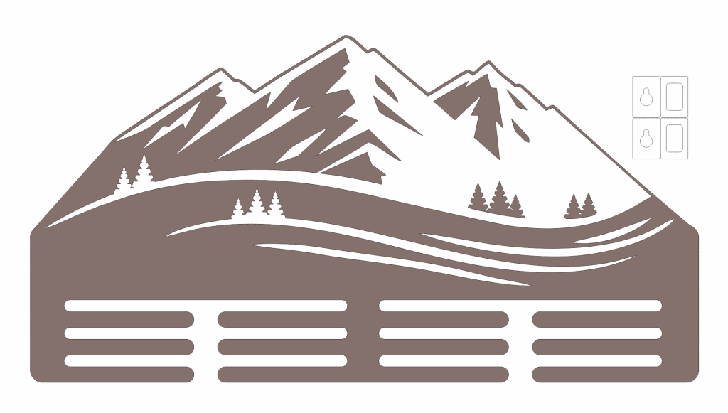 Portamedallas «Montañas» — vector para corte CNC