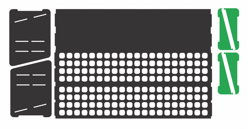 Organizador de plumones — vector para corte CNC