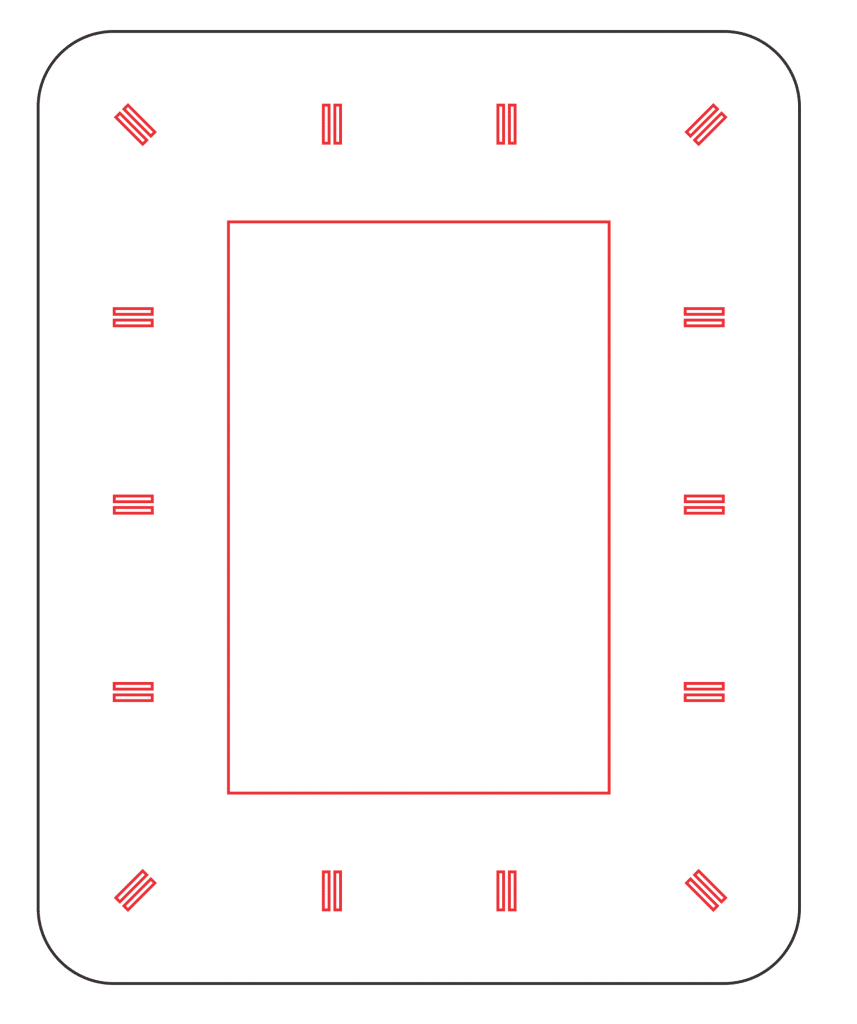 Marco para fotos sencillo — vector para corte CNC