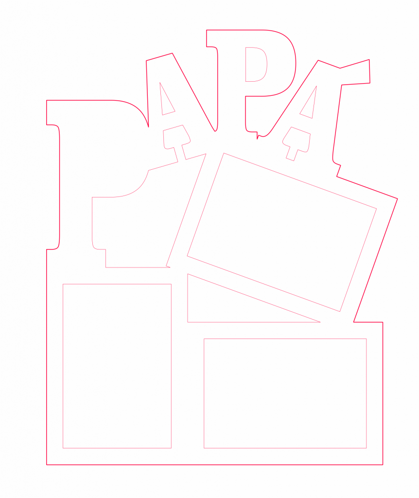 Portarretratos «Papá» — vector para corte CNC