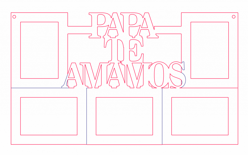 Papá te amamos (5 fotos) — vector para corte CNC