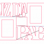 Marco "Feliz día papá" (4 fotos) - Vector descarganle para corte CNC y grabado laser gratis | Stanser
