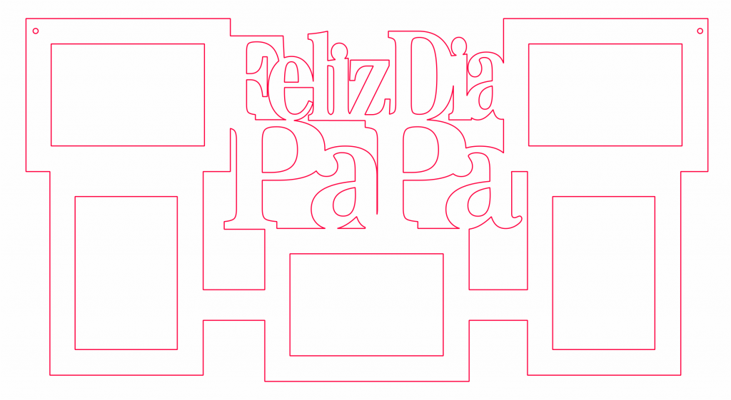 Marco «Feliz día papá» (5 fotos) — vector para corte CNC