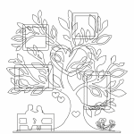 Árbol de amor para fotos - Vector descarganle para corte CNC y grabado laser gratis | Stanser