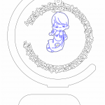 Colgante decorativo de ángel - Vector SVG DXF para CNC Router y Laser CO2 - Descargable gratis | Stanser