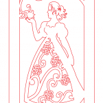 Cuadro de mujer con flores - Vector descarganle para corte CNC y grabado laser gratis | Stanser