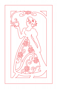 Cuadro de mujer con flores
