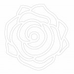 Rosa bordeada 2 - Vector descarganle para corte CNC y grabado laser gratis | Stanser