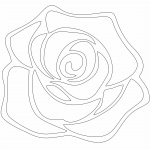 Rosa bordeada 3 - Vector descarganle para corte CNC y grabado laser gratis | Stanser