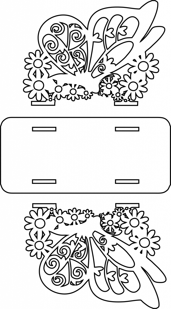Servilletero de mariposas — vector para corte CNC
