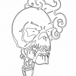Cráneo con pipa - Vector descarganle para corte CNC y grabado laser gratis | Stanser