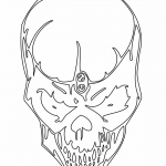 Cráneo (de frente) - Vector descarganle para corte CNC y grabado laser gratis | Stanser