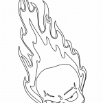 Cráneo con fuego - Vector descarganle para corte CNC y grabado laser gratis | Stanser
