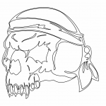Cráneo con paliacate - Vector descarganle para corte CNC y grabado laser gratis | Stanser