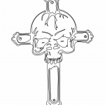 Cráneo en cruz - Vector descarganle para corte CNC y grabado laser gratis | Stanser