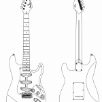 Guitarra (Derecho y revés) 2 - Vector SVG DXF para CNC Router y Laser CO2 - Descargable gratis | Stanser