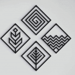 Cuadros con figuras geométricas - Vector descarganle para corte CNC y grabado laser gratis | Stanser