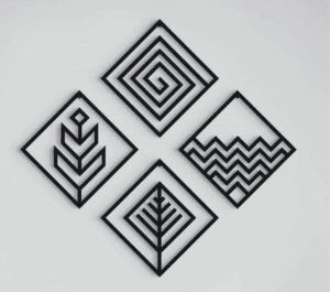 Cuadros con figuras geométricas