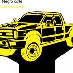 Camioneta (Grabado amarillo) - Vector descarganle para corte CNC y grabado laser gratis | Stanser