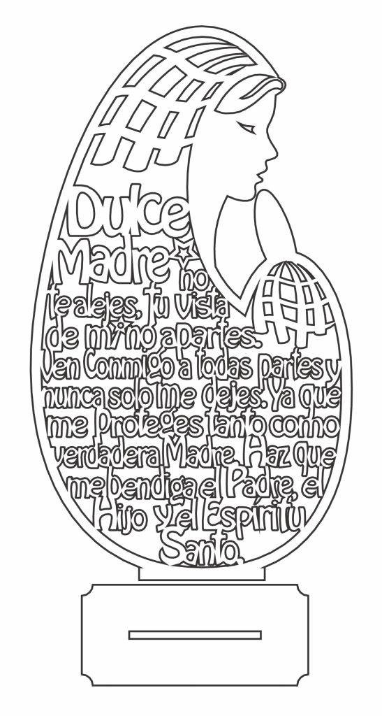 Dulce Madre — vector para corte CNC