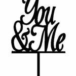 Topper "You & Me" - Vector descarganle para corte CNC y grabado laser gratis | Stanser