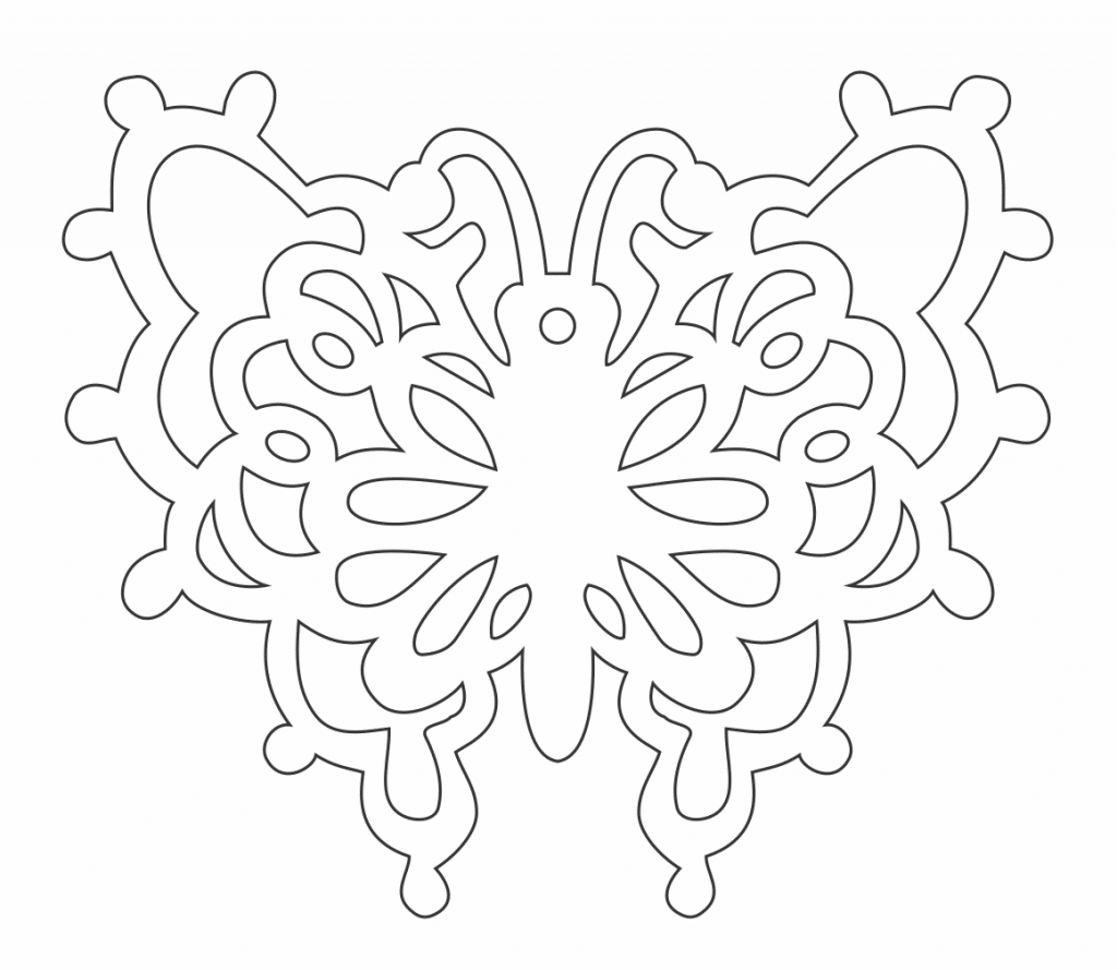Adorno navideño «Mariposa» — vector para corte CNC