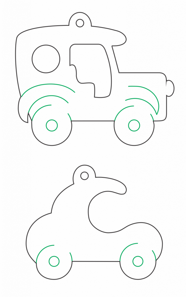 Esferas de carritos 3 — vector para corte CNC