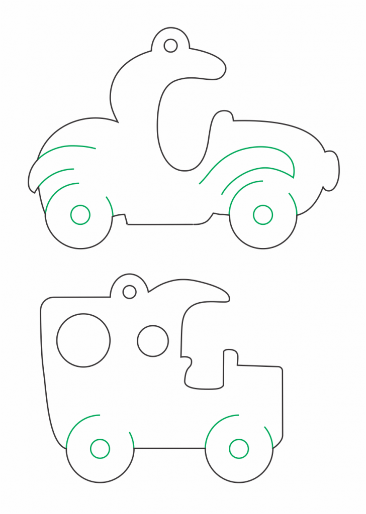 Esferas de carritos 4 — vector para corte CNC