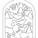 Muñeco de nieve esquiando - Vector descarganle para corte CNC y grabado laser gratis | Stanser