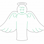 Ángel de madera - Vector descarganle para corte CNC y grabado laser gratis | Stanser
