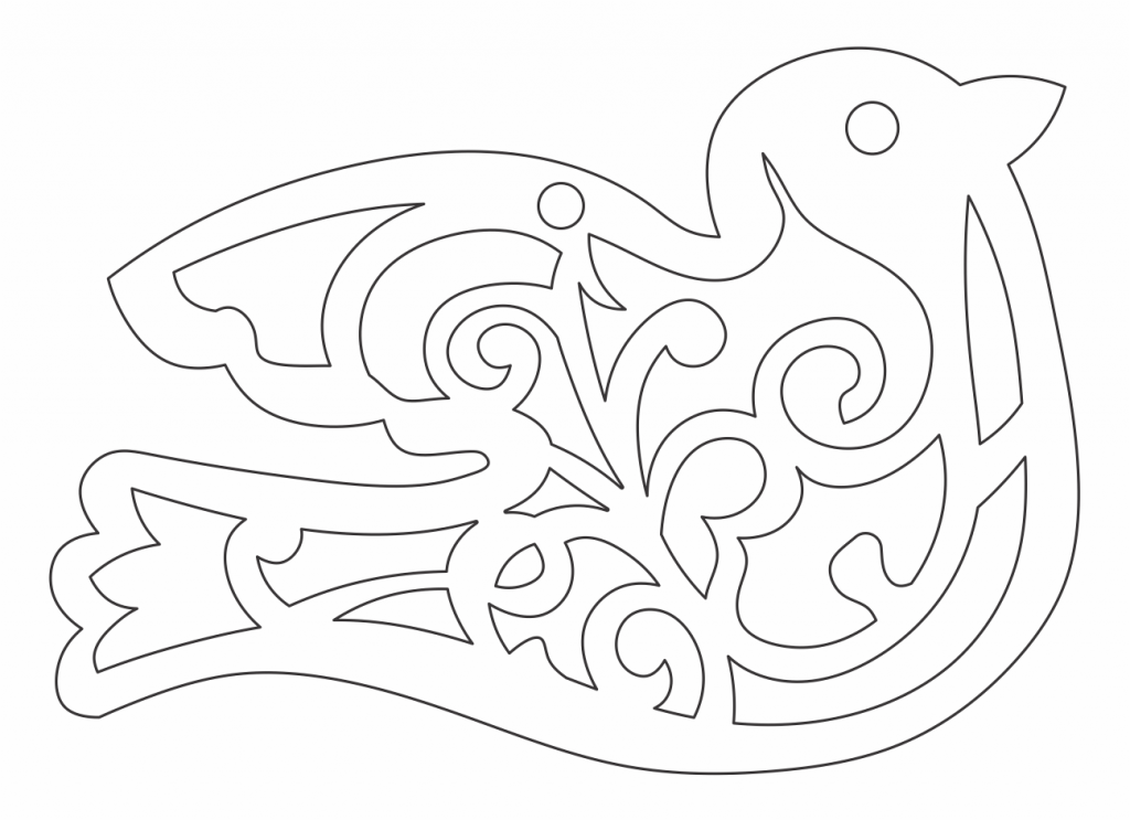 Esfera «Paloma» — vector para corte CNC