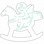 Ángel en caballo - Vector descarganle para corte CNC y grabado laser gratis | Stanser