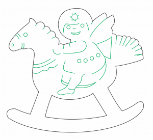 Ángel en caballo