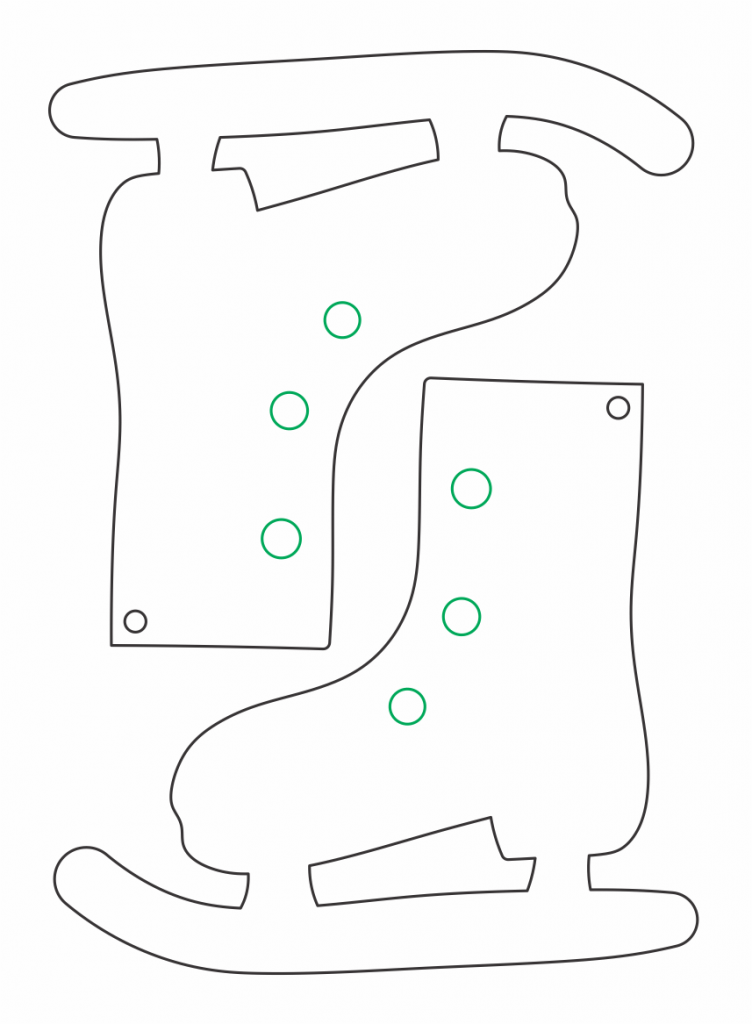 Esferas «Patines» — vector para corte CNC