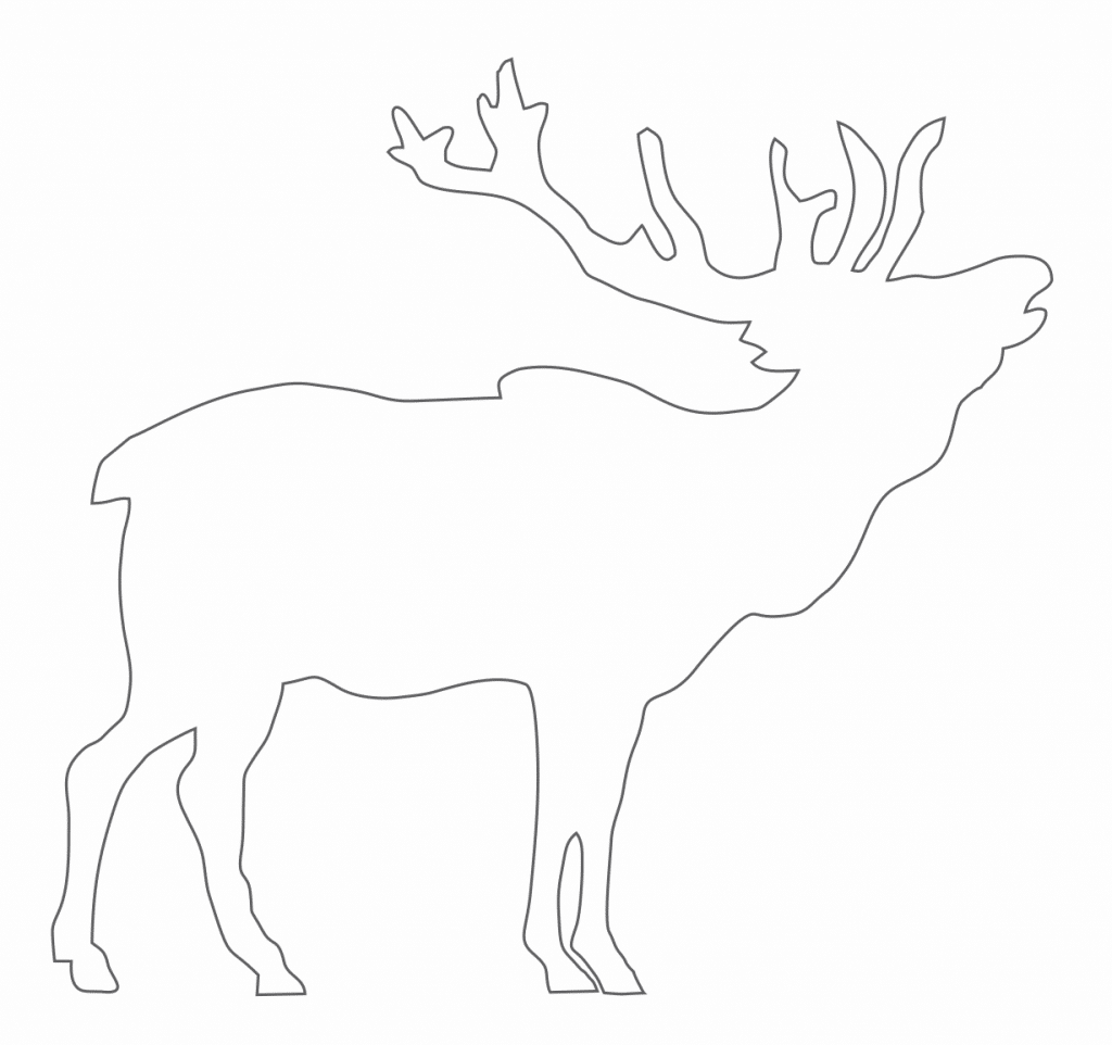 Silueta de Reno — vector para corte CNC