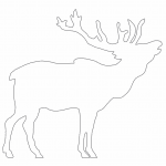Silueta de Reno - Vector descarganle para corte CNC y grabado laser gratis | Stanser