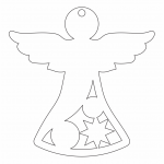 Ángel Navideño 1 - Vector descarganle para corte CNC y grabado laser gratis | Stanser